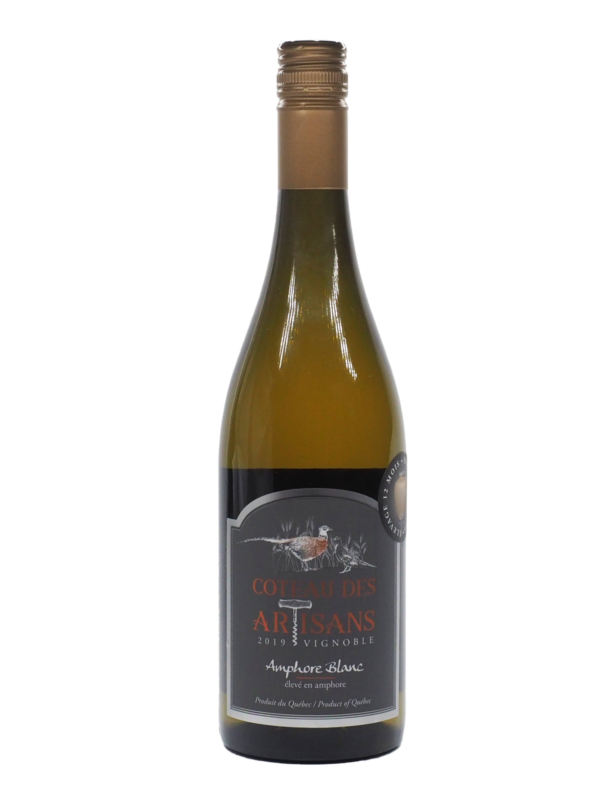 La Boîte à Vins. Spécialiste du vin du Québec. Amphore Blanc 12 mois - Vin blanc du vignoble Coteau des Artisans