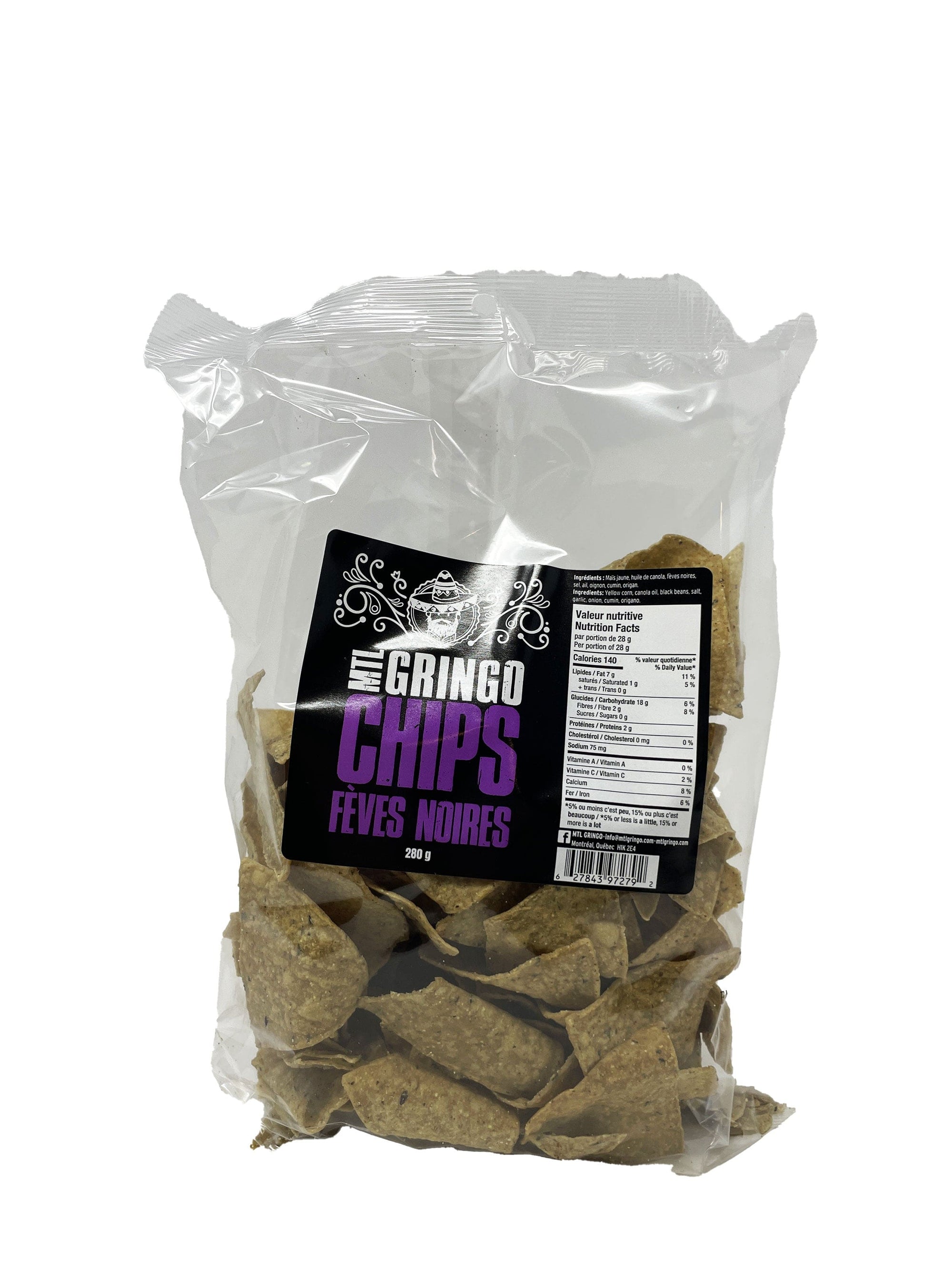 MTL Gringo Aliments Chips de tortillas Fèves noires - de MTL Gringo