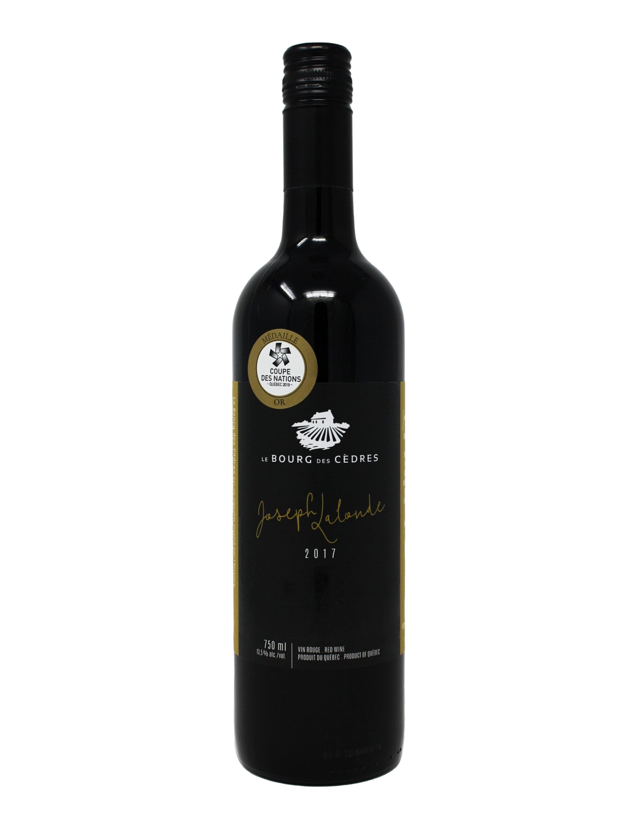 Bourg des Cèdres vin Joseph Lalonde 2017 - Vin rouge du Vignoble Le Bourg des Cèdres