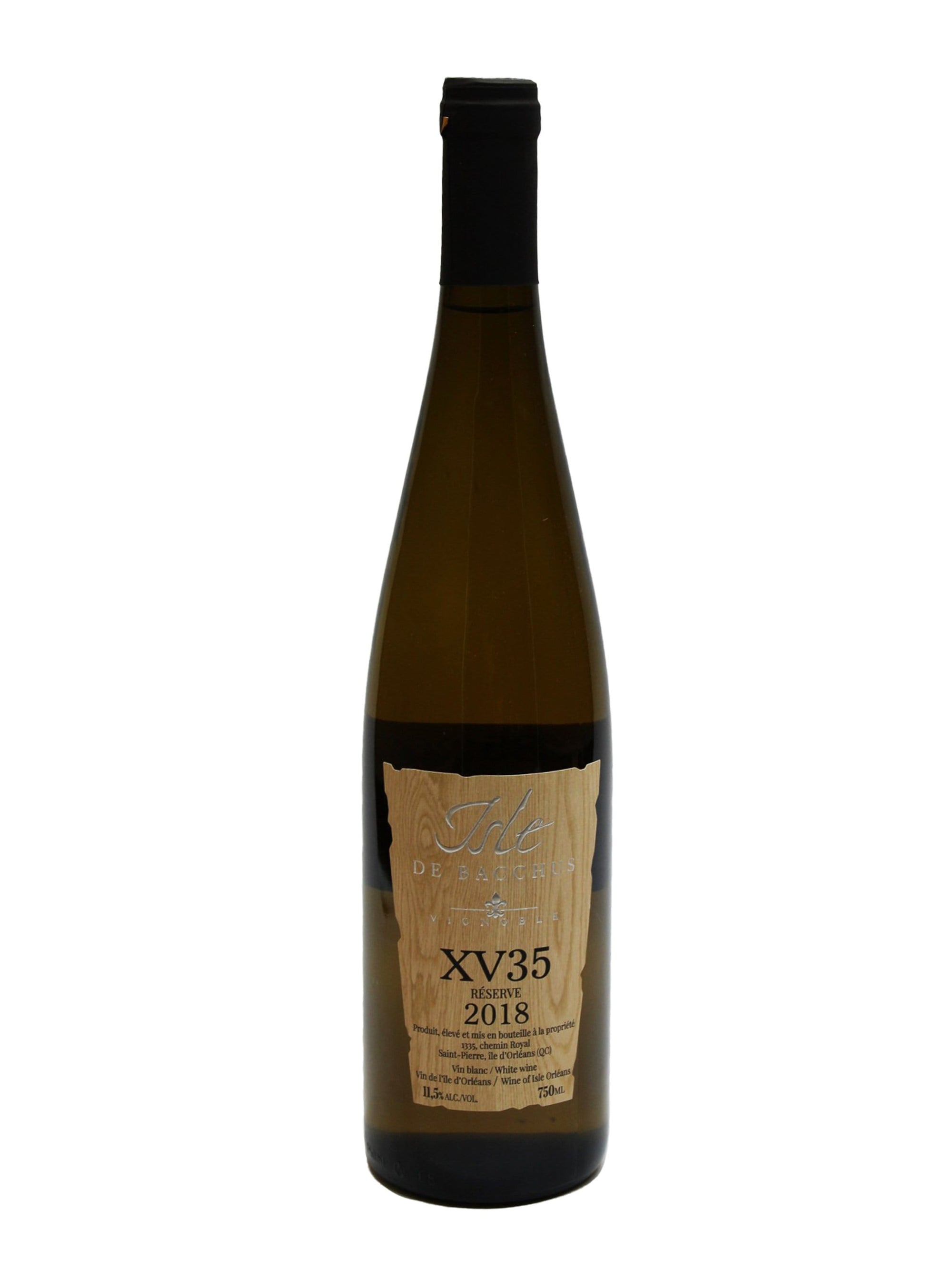 La Boîte à Vins. Spécialiste du vin du Québec. XV35 Réserve - Vin blanc du Vignoble L'Isle de Bacchus