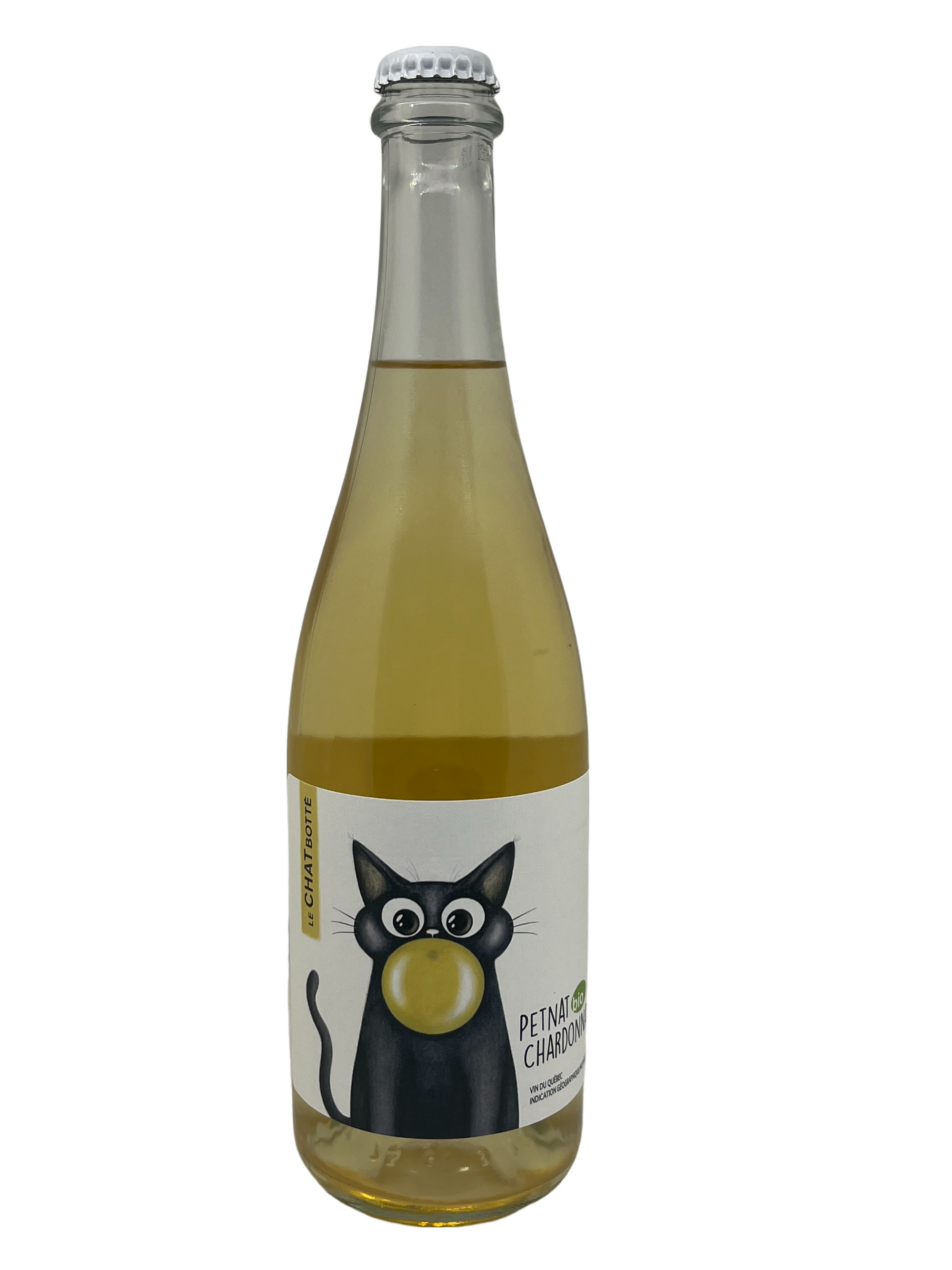 Petnat Chardonnay 2023 biologique - Vin blanc du Vignoble Le Chat Botté