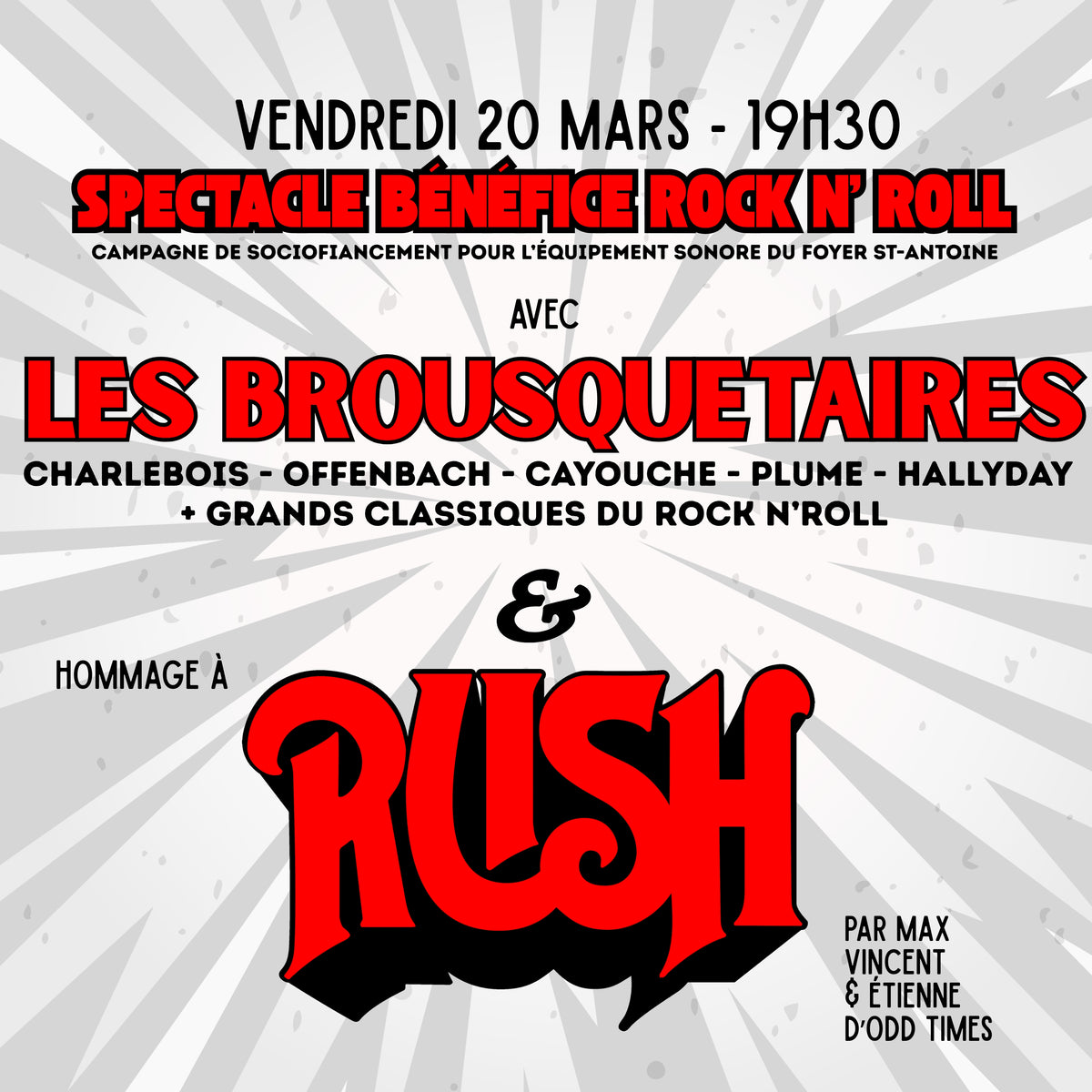 Spectacle bénéfice Rock n’ Roll