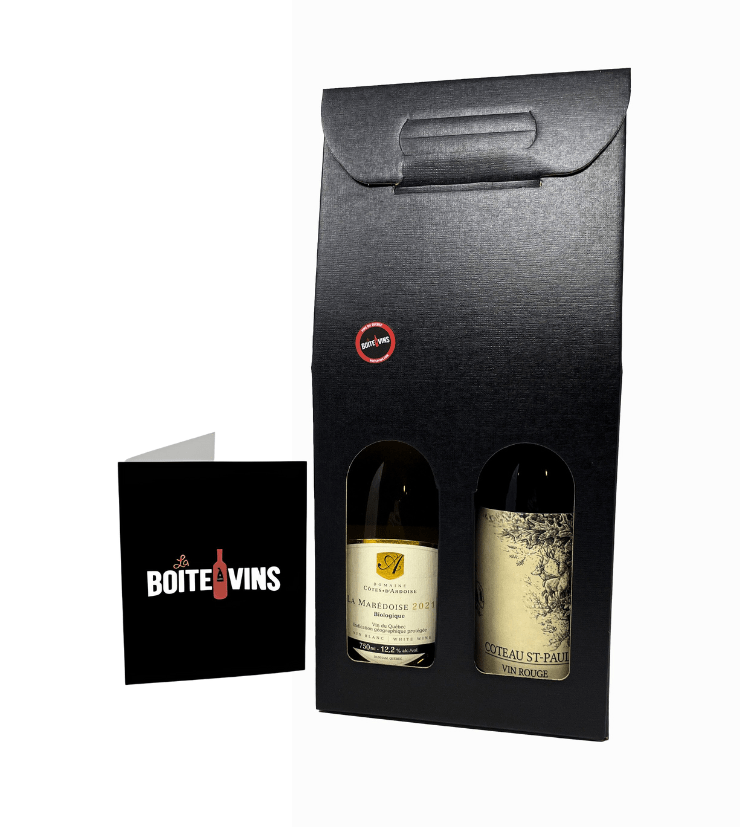 Boîte à vins Coffret-cadeau : Boîte à vins du Québec de 2 bouteilles