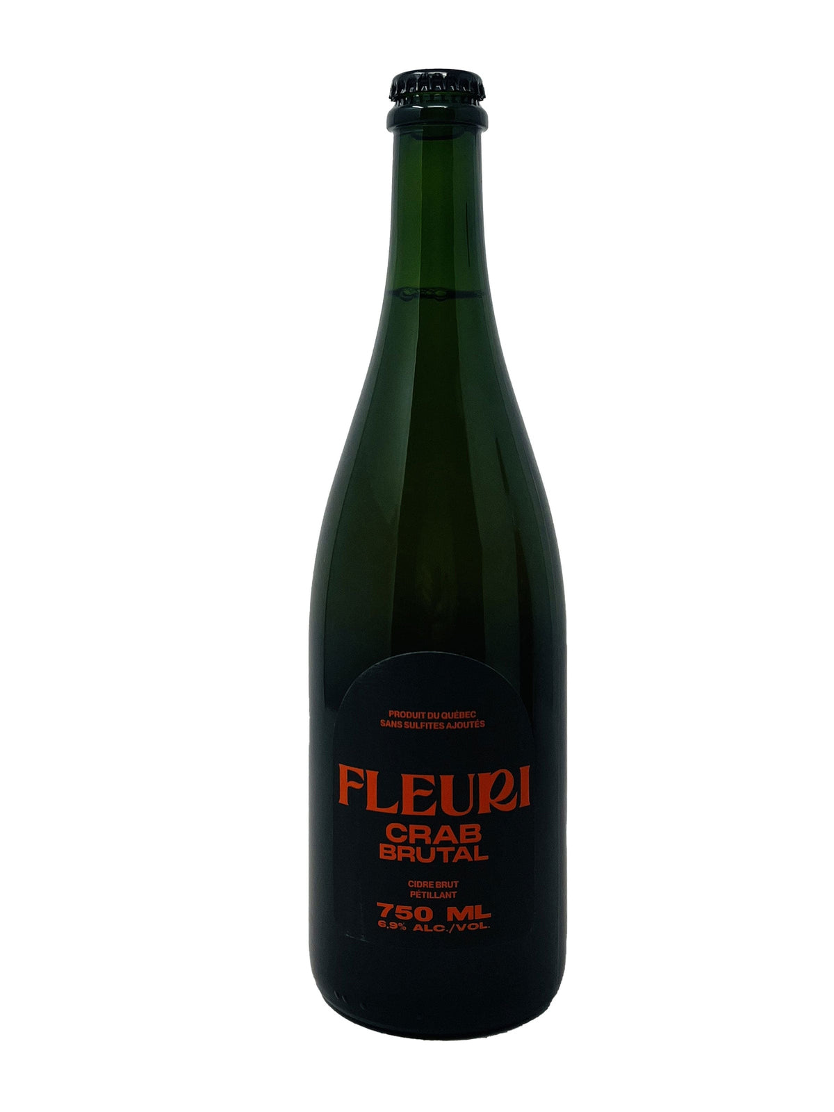 Cidrerie Fleuri Cidres Crab brutal- Cidre brut pétillant de chez Fleuri Cidres biologiques