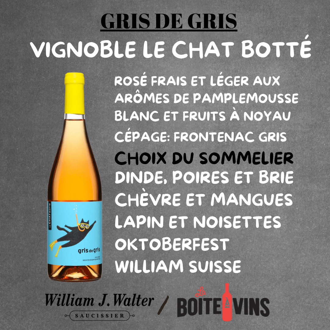 Vignoble Le Chat Botté vin Gris de Gris 2023 - Vin rosé du Vignoble Le Chat Botté