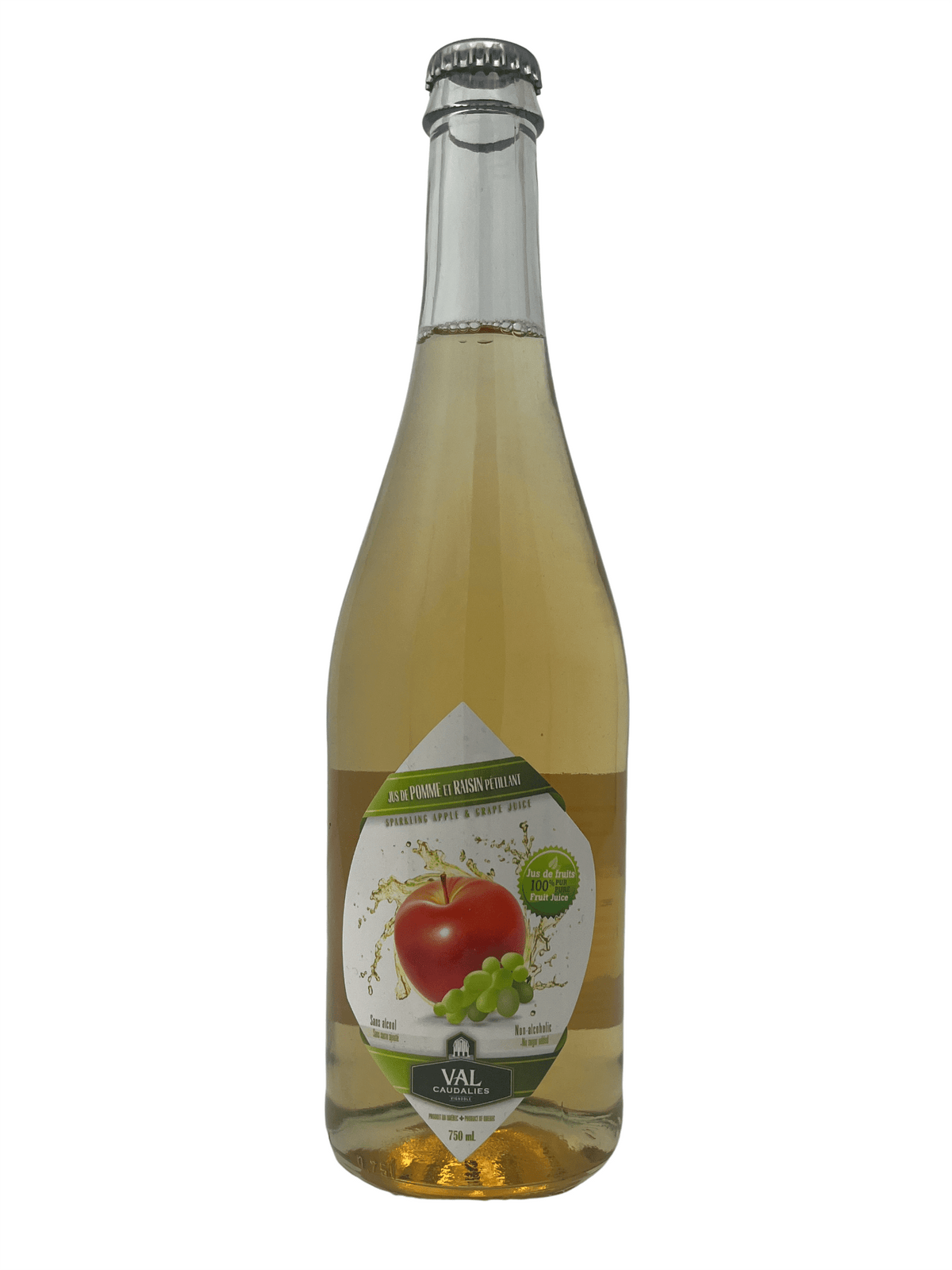 Val Caudalies Jus pomme et raisin petillant- Jus pétillant sans alcool de Val Caudalies