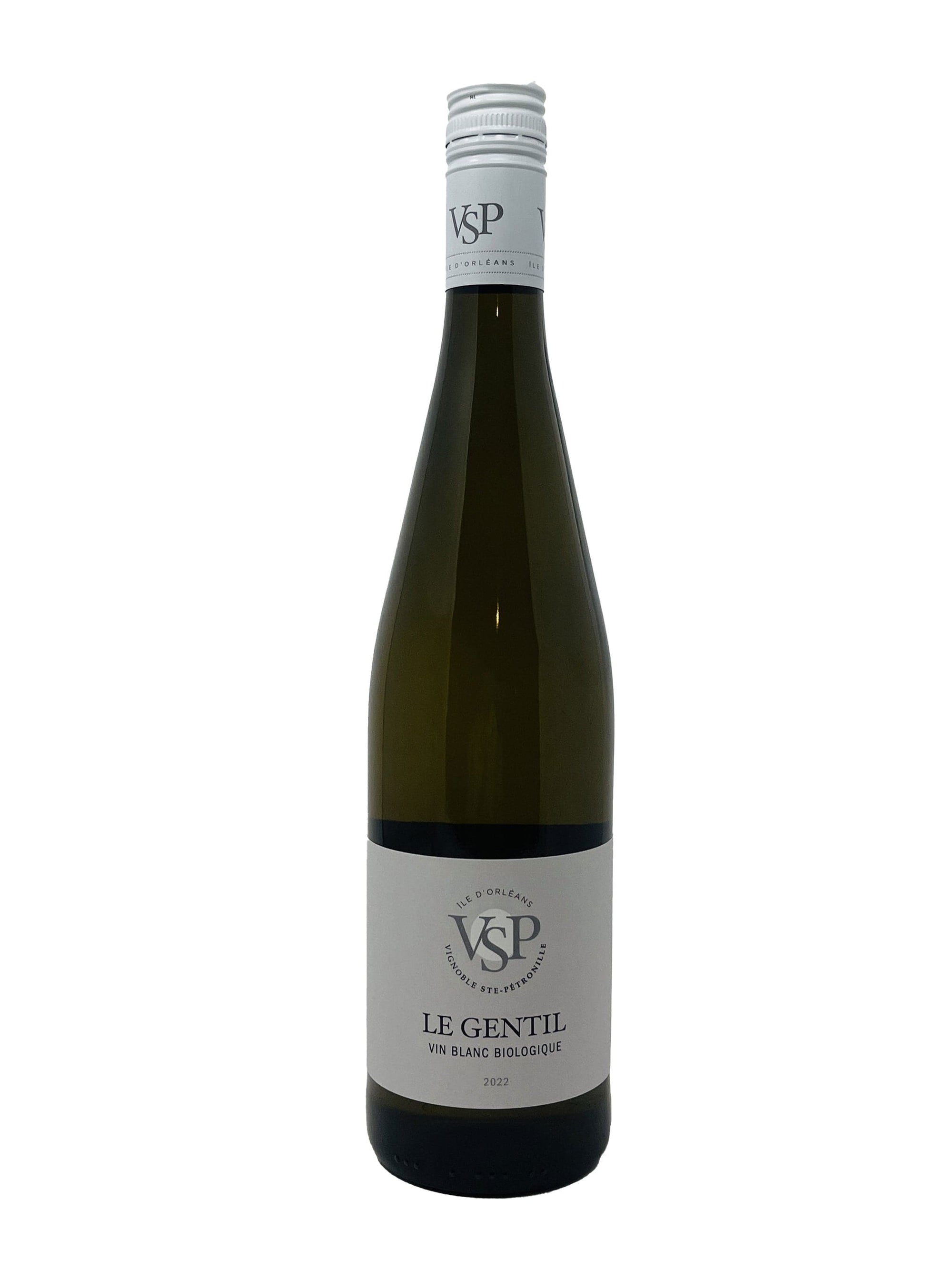 Vignoble Ste-Pétronille vin Le Gentil 2022 - Vin blanc biologique du Vignoble Ste-Pétronille