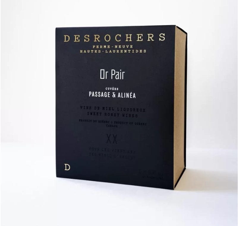 Ferme Apicole Desrochers D. Liqueurs et spiritueux Or Pair coffret cadeau 2 bouteilles prestige de Desrochers D