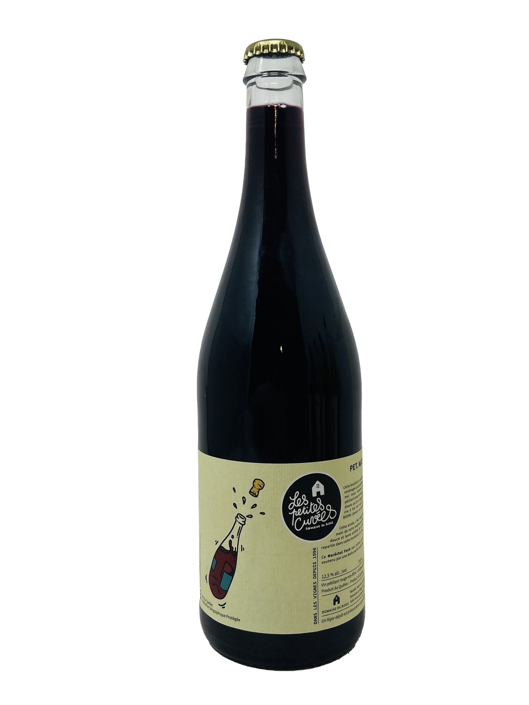 Domaine du Ridge vin PetNat Foch 2022 - Vin rouge effervescent biologique du Domaine du Ridge