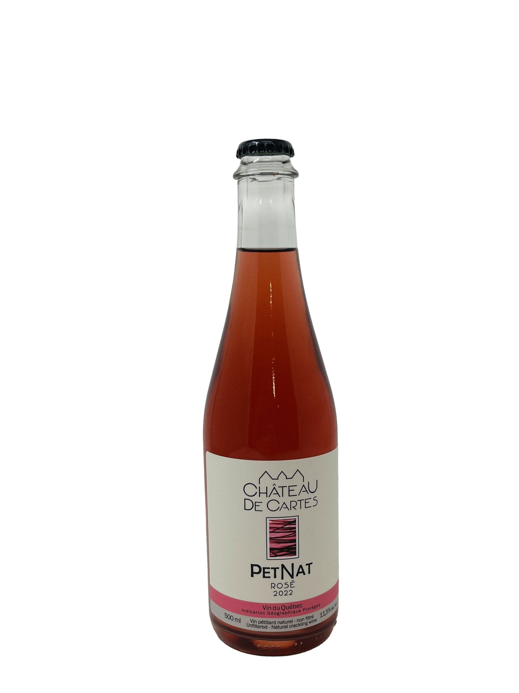 Vignoble Château de Cartes vin PetNat rosé 2022-Pétillant naturel du Vignoble Château de Cartes