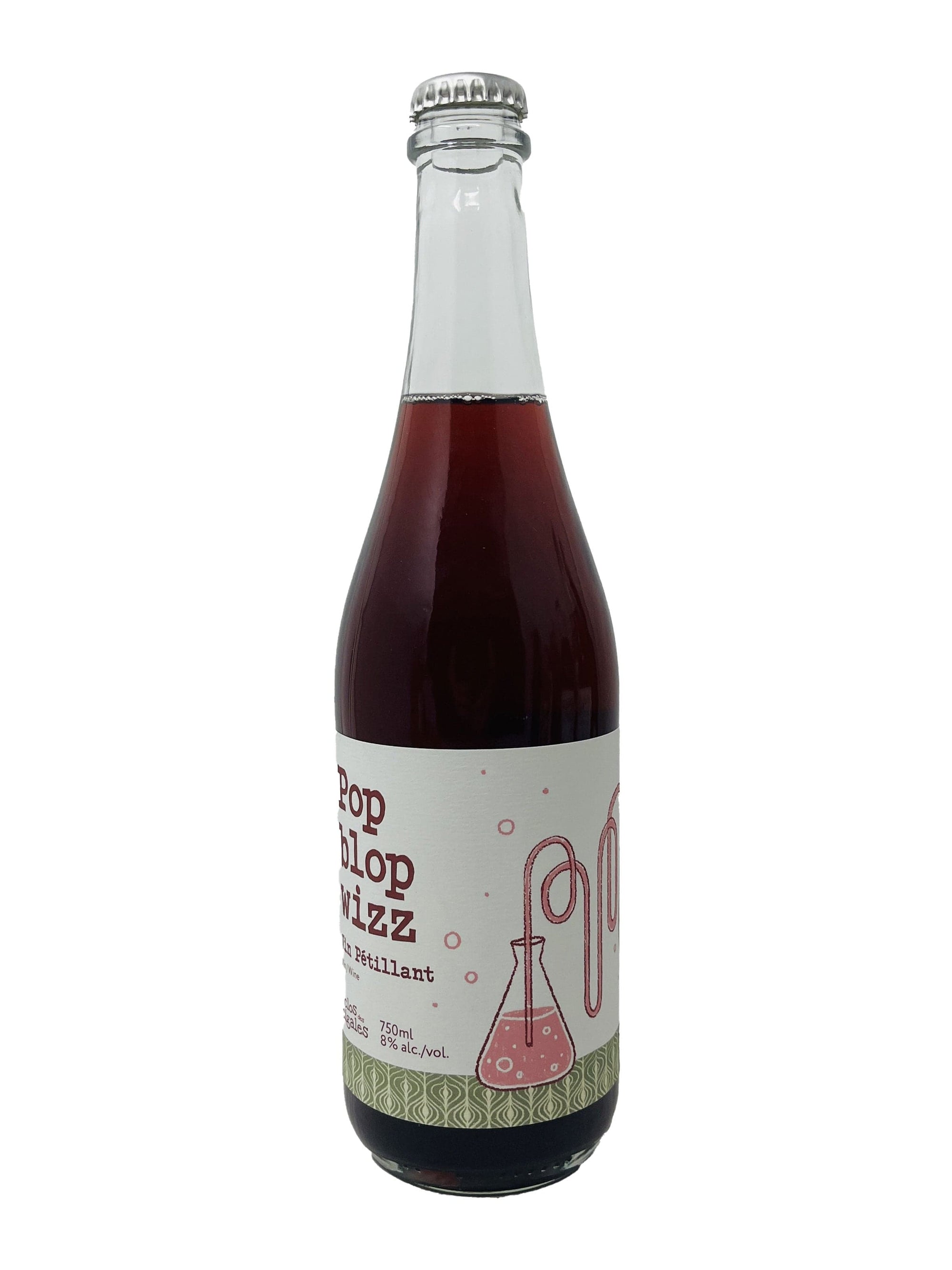 Vignoble Clos Des Cigales vin Pop Blop Wizz 2022- Vin rouge pétillant nature du Clos des Cigales