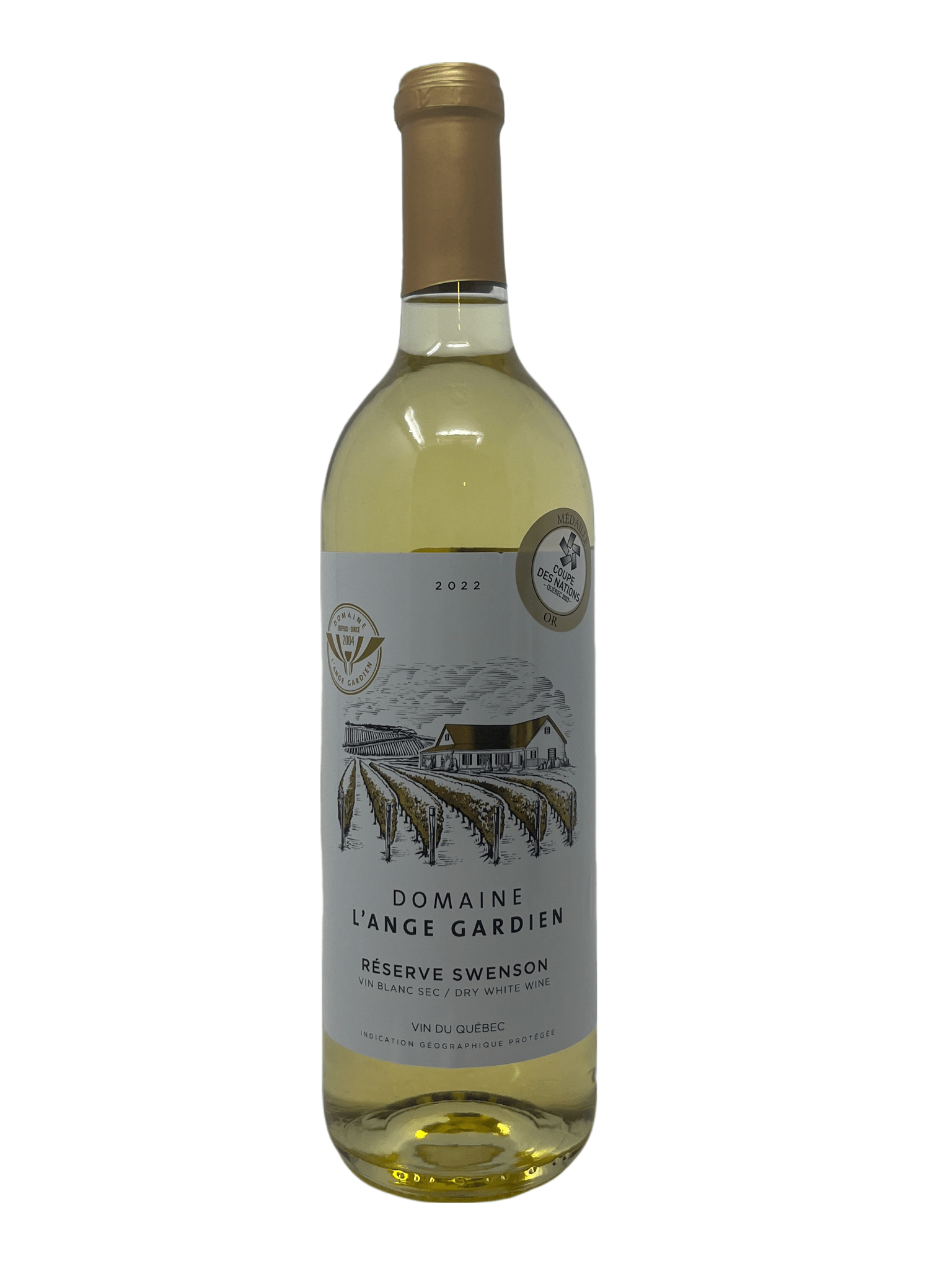 Domaine de l'Ange Gardien vin Réserve Swenson 2022- Vin blanc sec du Domaine l'Ange Gardien