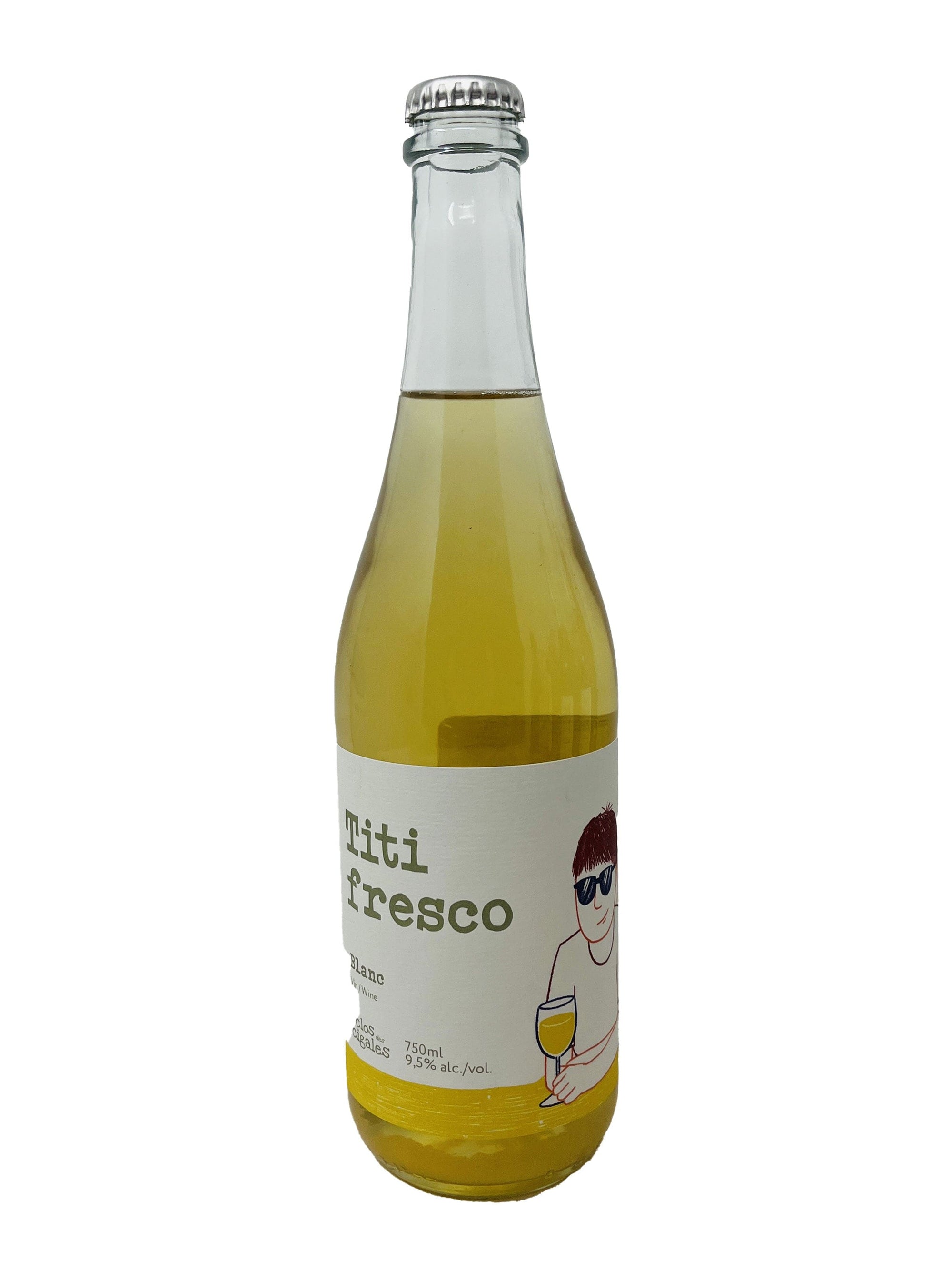 Vignoble Clos Des Cigales vin Titti Fresco 2022- Vin blanc nature du Clos des Cigales