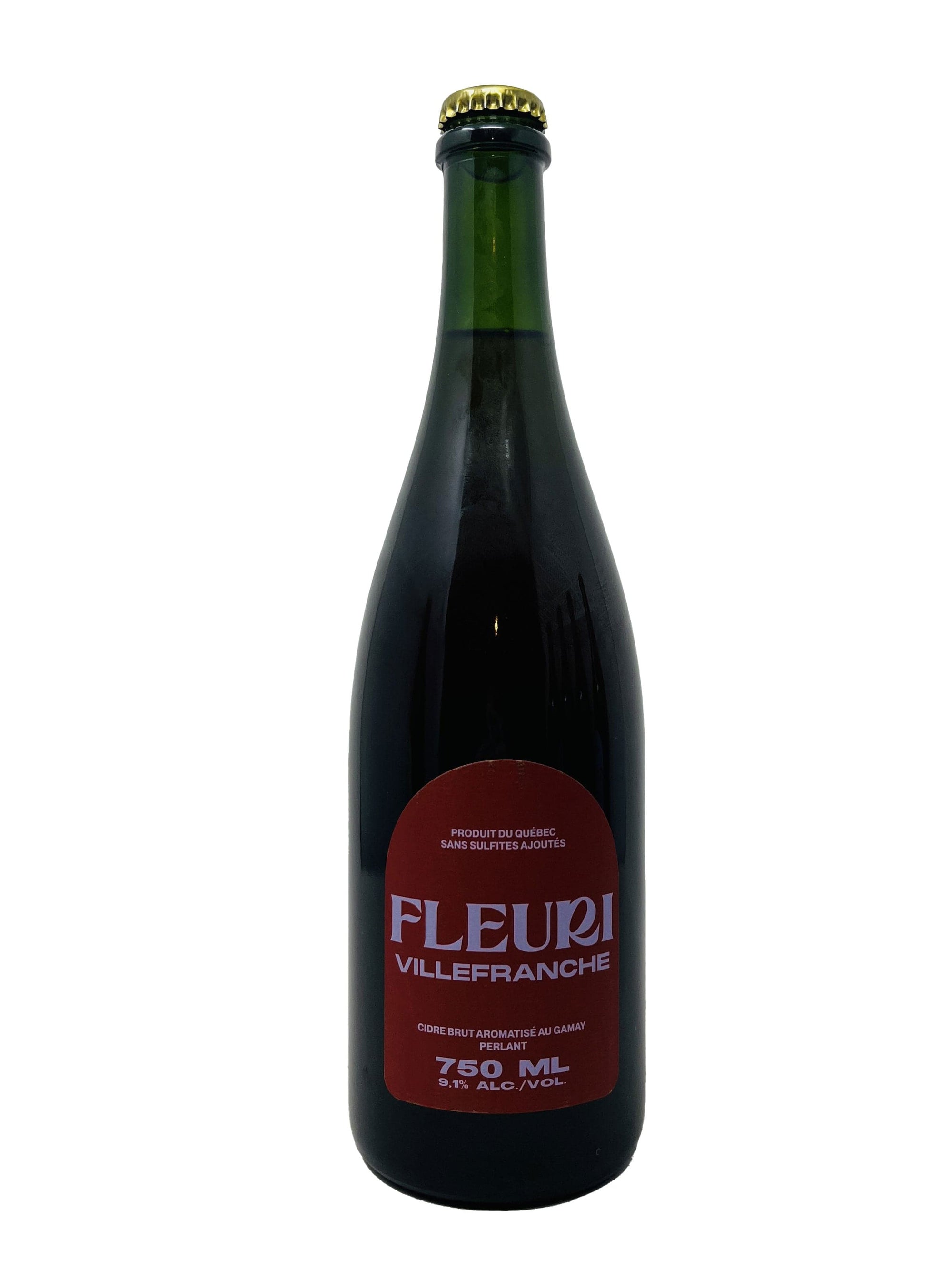 Cidrerie Fleuri Villefranche - Cidre brut perlant aromatisé au Gamay de chez cidre Fleuri biologique