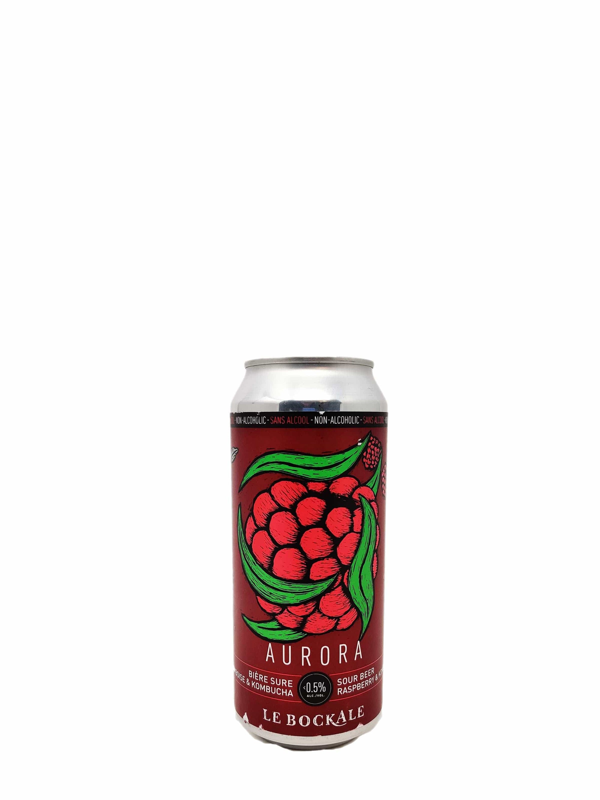 BOCKALE bière Aurora sure kombucha et framboise sans alcool- BOCKALE