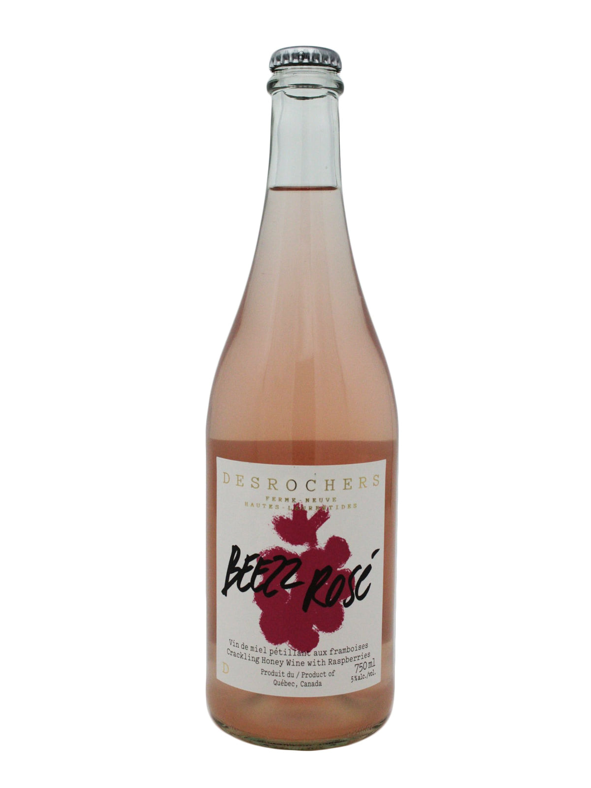Ferme Apicole Desrochers D. vin Beezz Rosé - Vin de miel pétillant à la framboise de la Ferme Apicole Desrochers D.