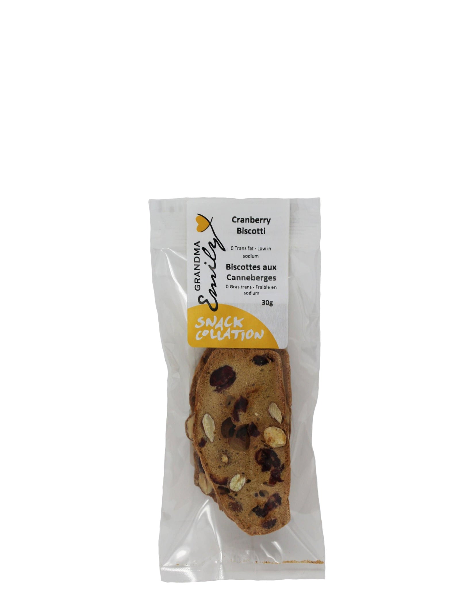Grandma Emily Pour l'apéro Biscottis aux Canneberges - Grandma Emily