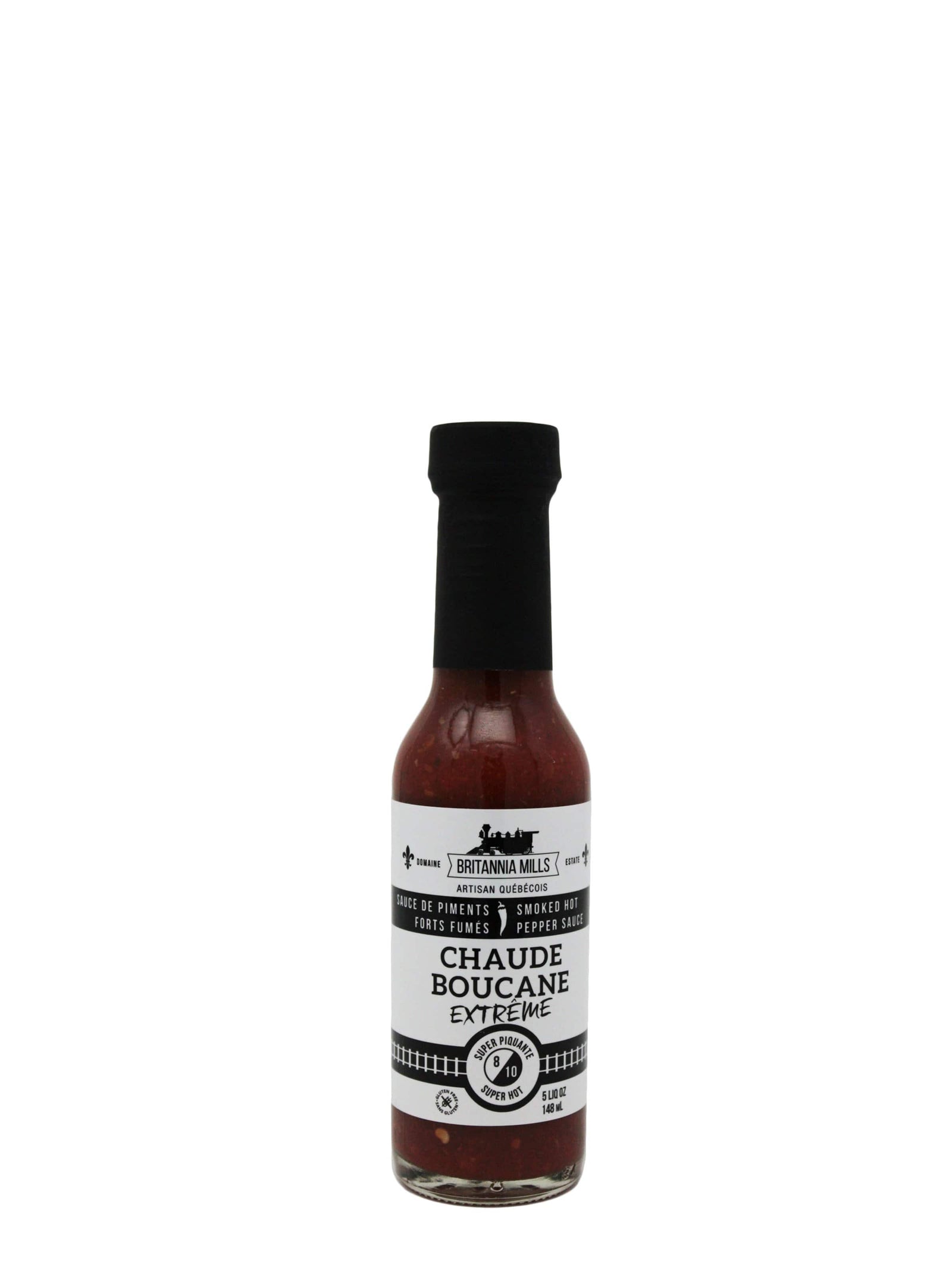 Domaine Britannia Mills épicerie Chaude Boucane Extrême - Sauce de Piments du Domaine Britannia Mills