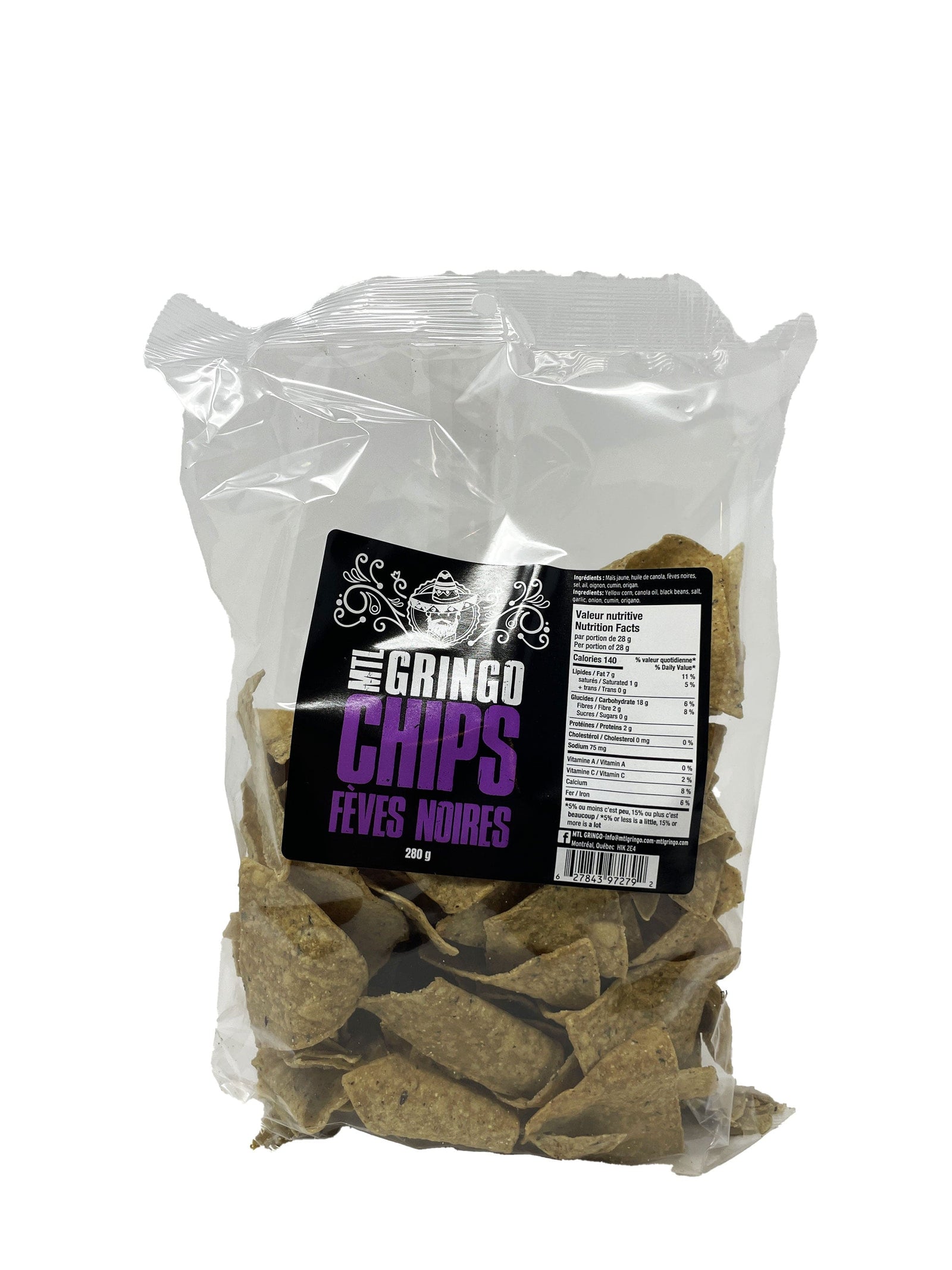 MTL Gringo Aliments Chips de tortillas Fèves noires - de MTL Gringo