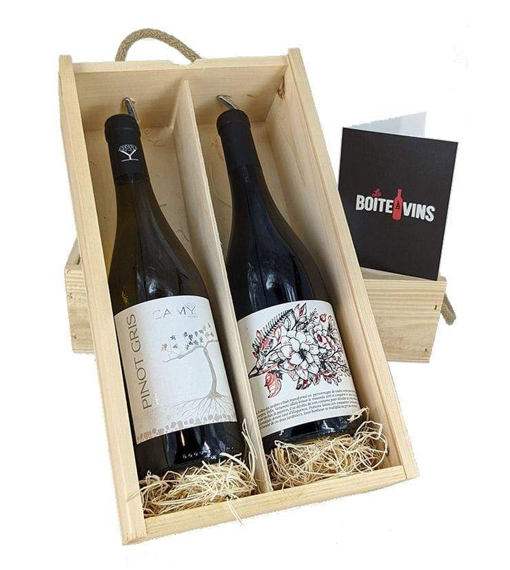 Boîte à vins Coffret-cadeau : Boîte à vins du Québec de 2 bouteilles prestige