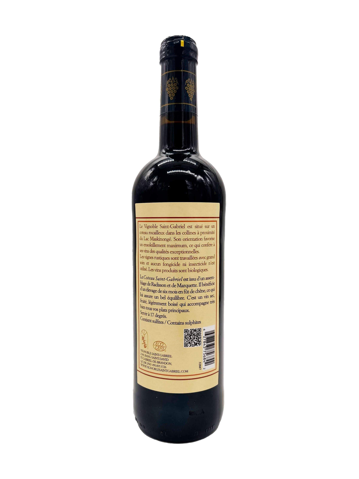 Vignoble Saint-Gabriel vin Coteau Saint-Gabriel - Vin rouge du Vignoble Saint-Gabriel