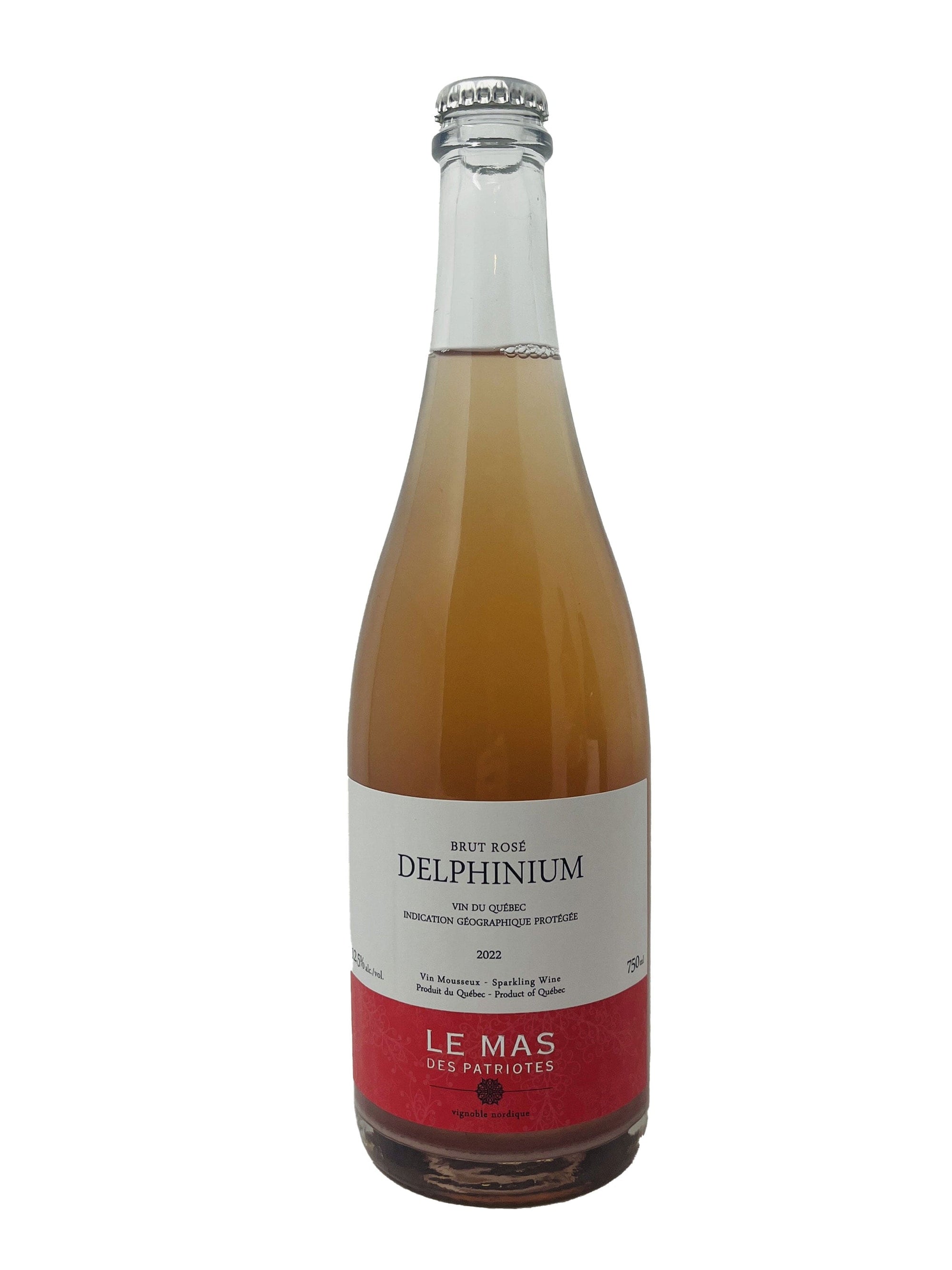 Le Mas des Patriotes vin Delphinium 2022 - Vin mousseux rosé du Vignoble Le Mas des Patriotes
