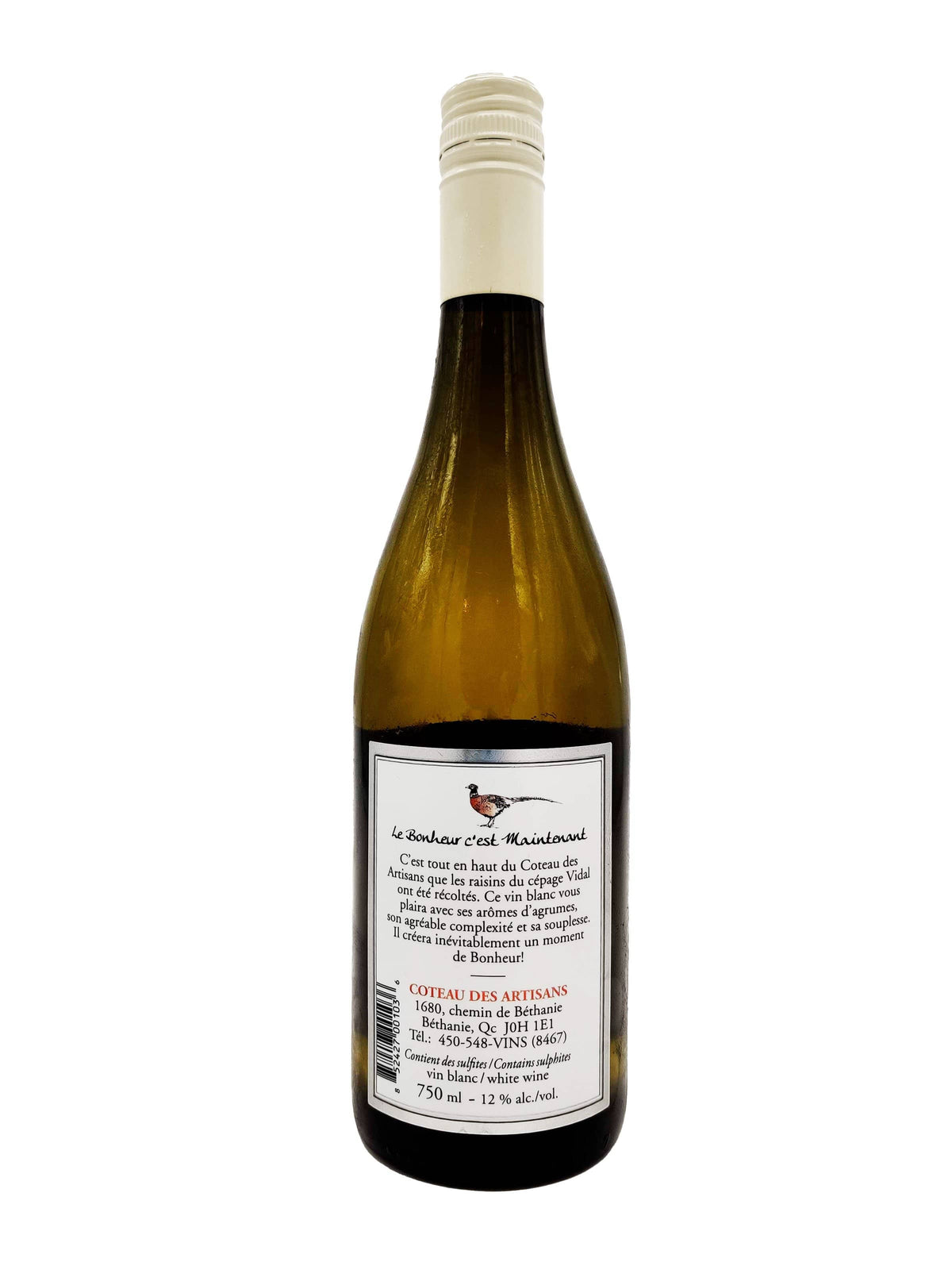 Coteau des Artisans vin Le Bonheur c’est Maintenant - Vin blanc du Coteau des Artisans