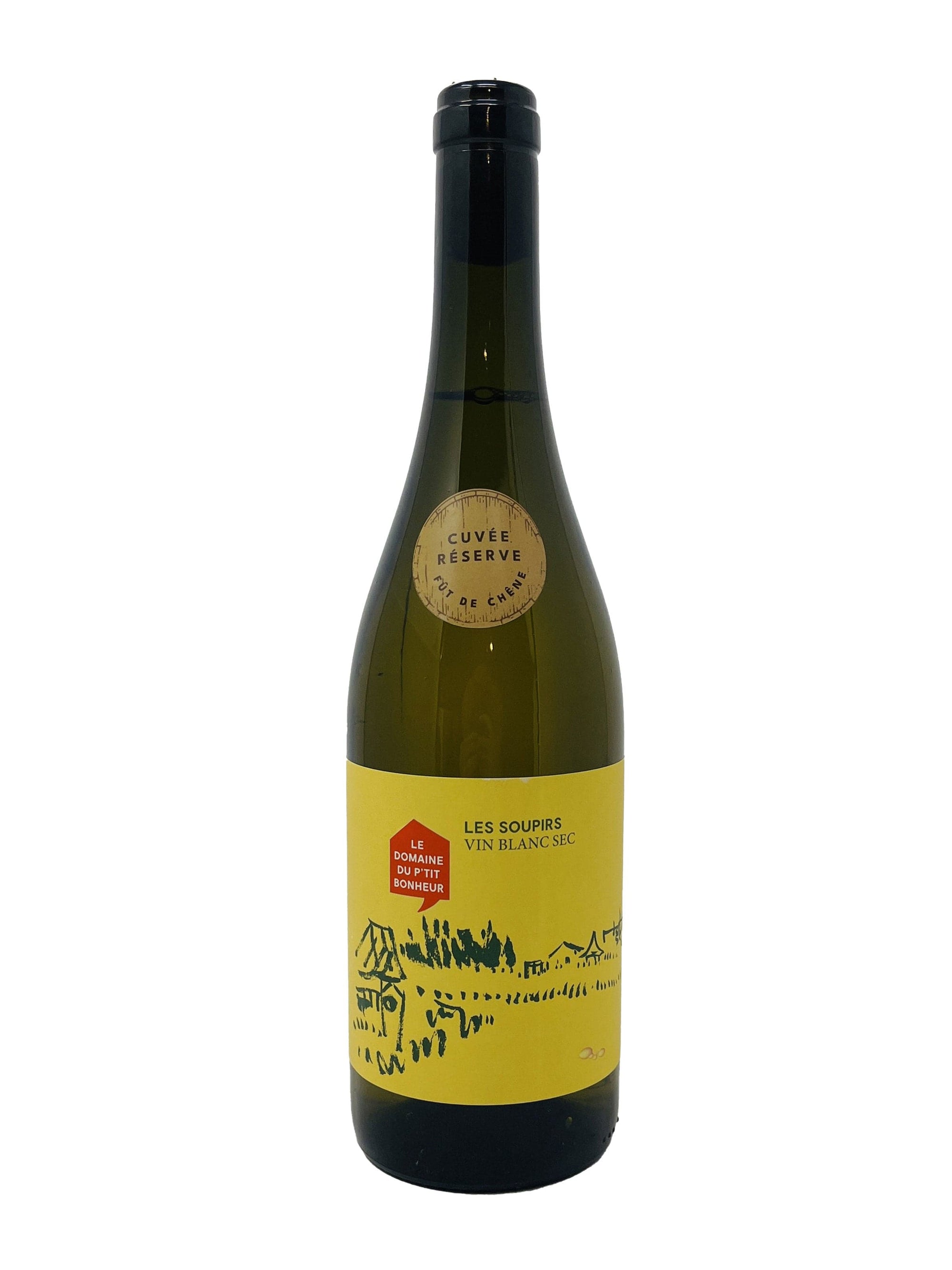 Domaine du P'tit Bonheur vin Les Soupirs Cuvée Réserve - Vin blanc sec du Domaine du P'tit Bonheur