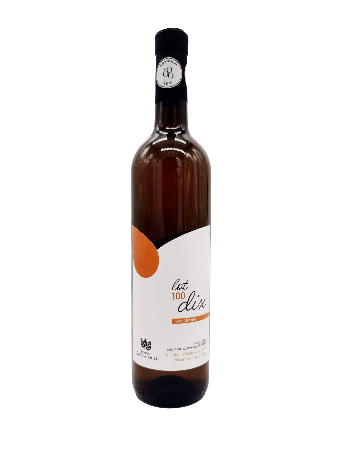 Domaine Cartier-Potelle vin Lot 100 dix Orange - Vin orange du Domaine Cartier-Potelle