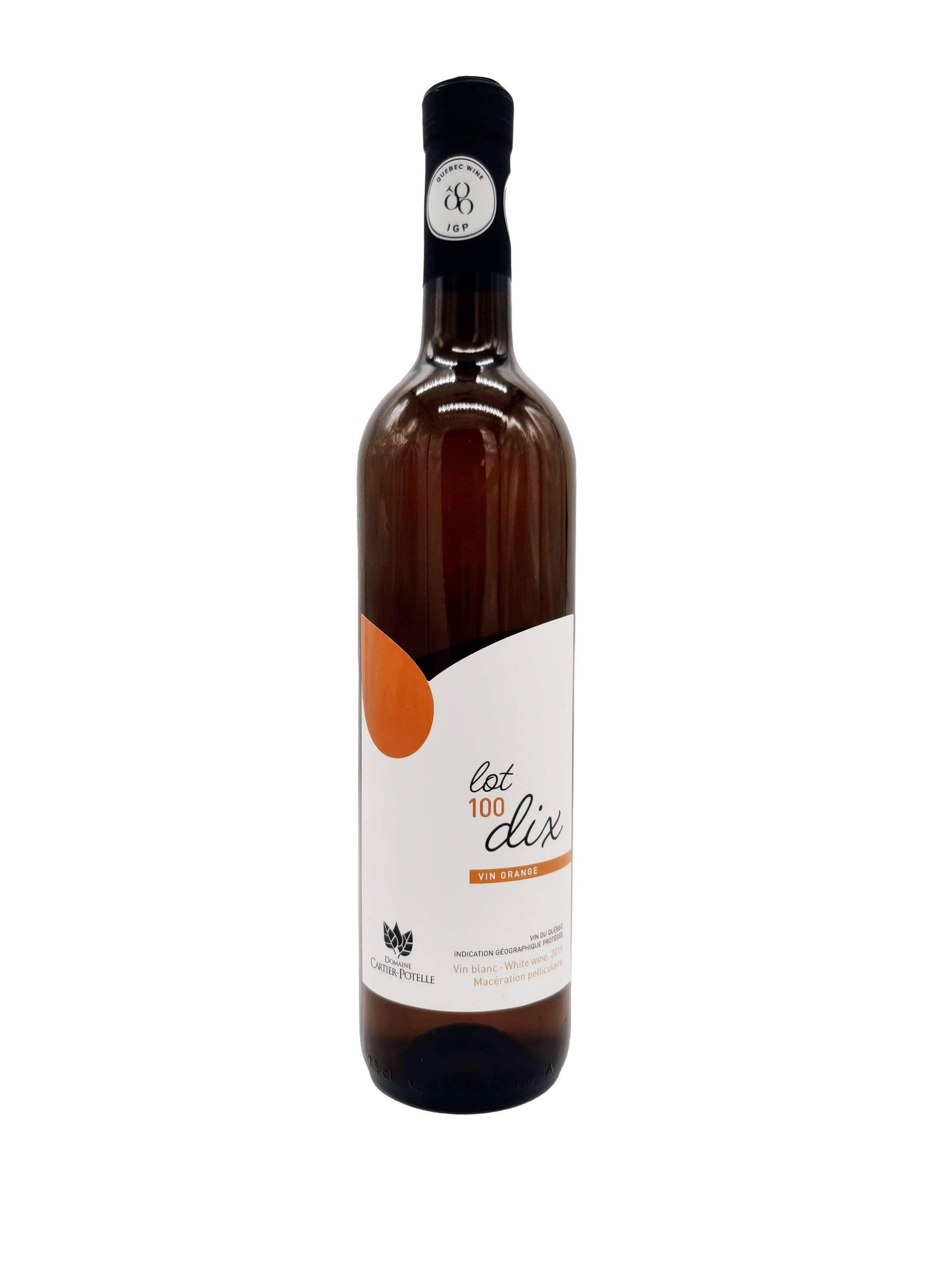 Domaine Cartier-Potelle vin Lot 100 dix Orange - Vin orange du Domaine Cartier-Potelle