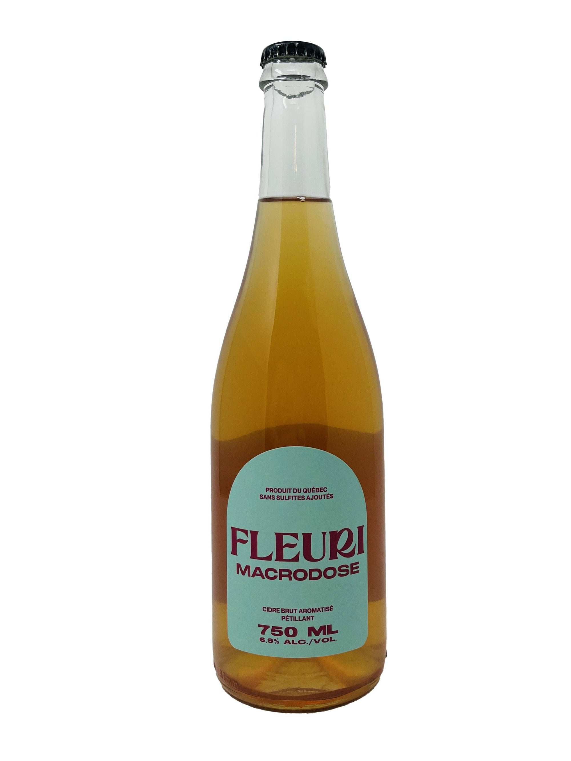 Cidrerie Fleuri Macrodose - Cidre brut pétillant aromatisé de chez Fleuri Cidres biologiques