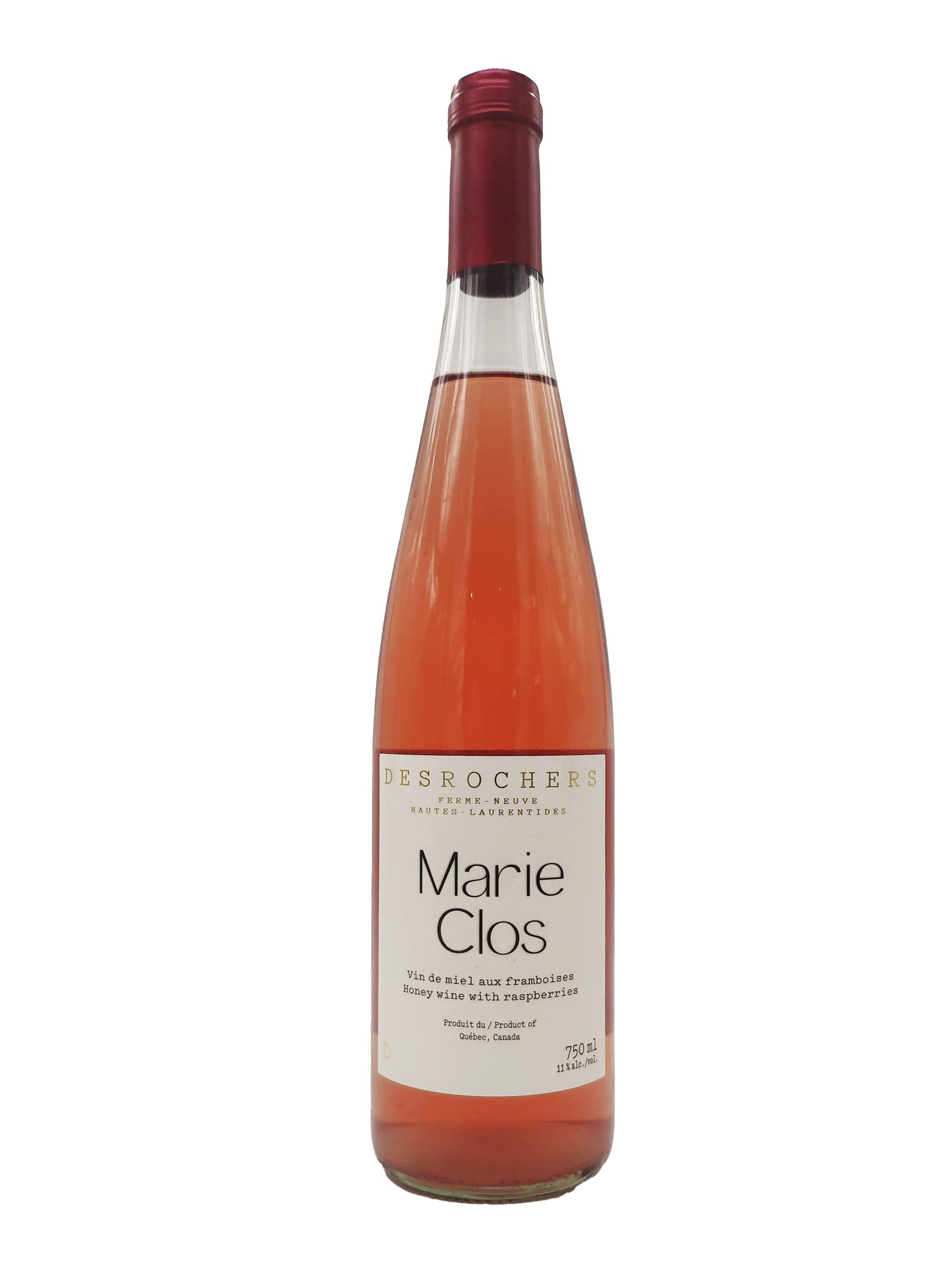 Marie Clos - Vin de miel aux framboises de la Ferme Apicole Desrochers D.
