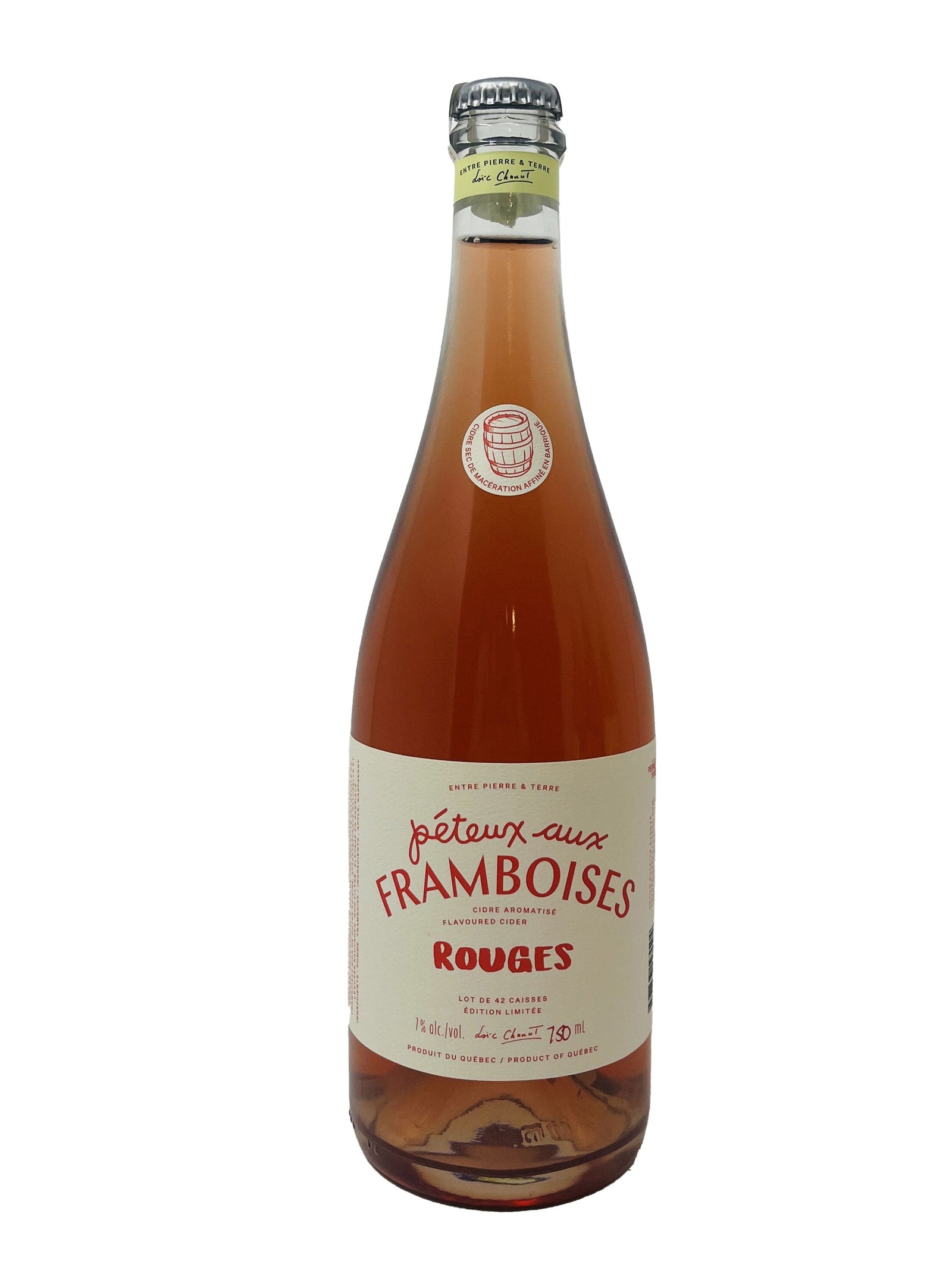 Entre Pierre et Terre Péteux aux framboises 2021 - Cidre de la Cidrerie Entre Pierre & Terre