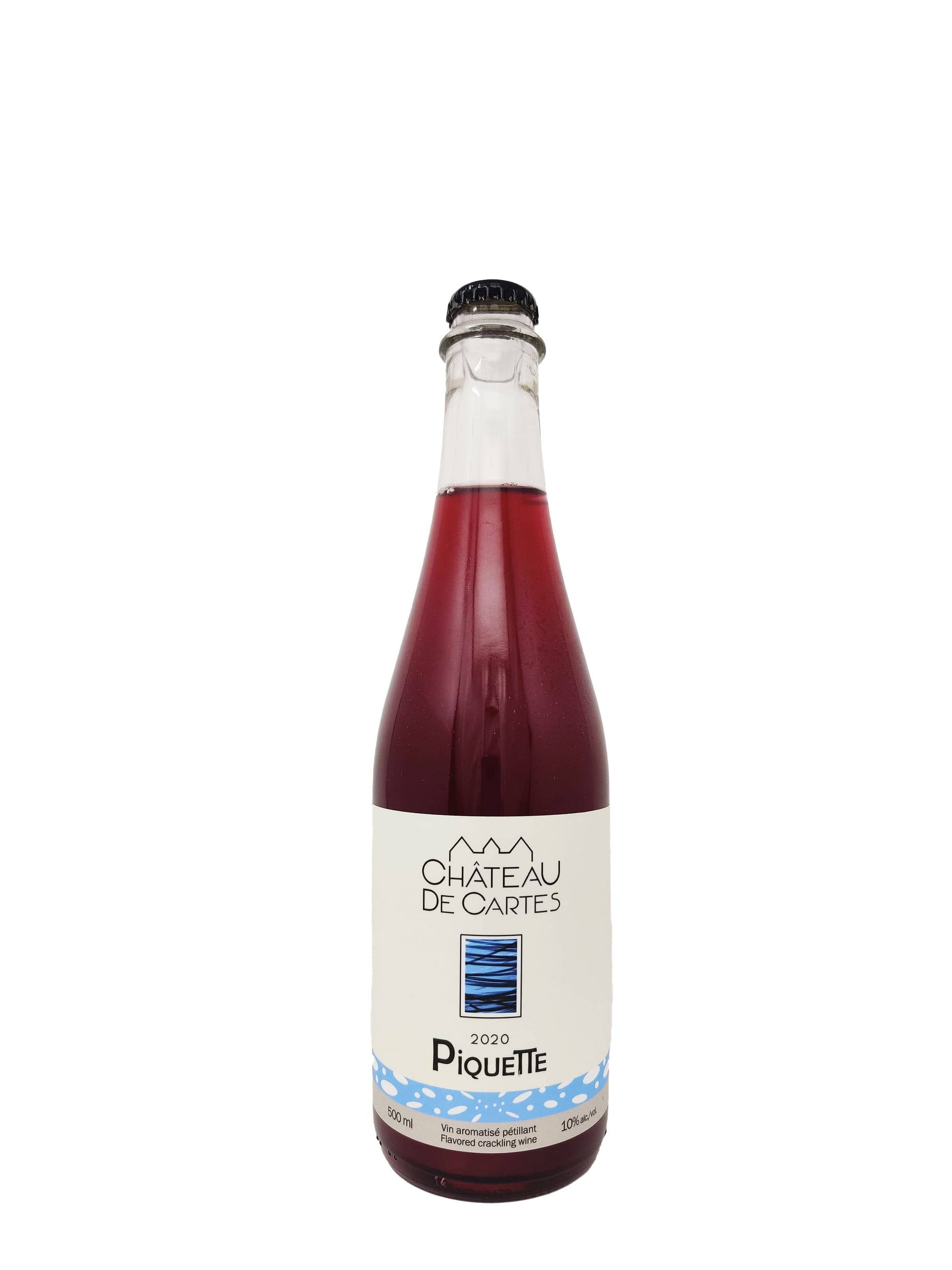 Vignoble Château de Cartes vin Piquette 2020 - Vin Aromatisé Pétillant du Vignoble Château de Cartes