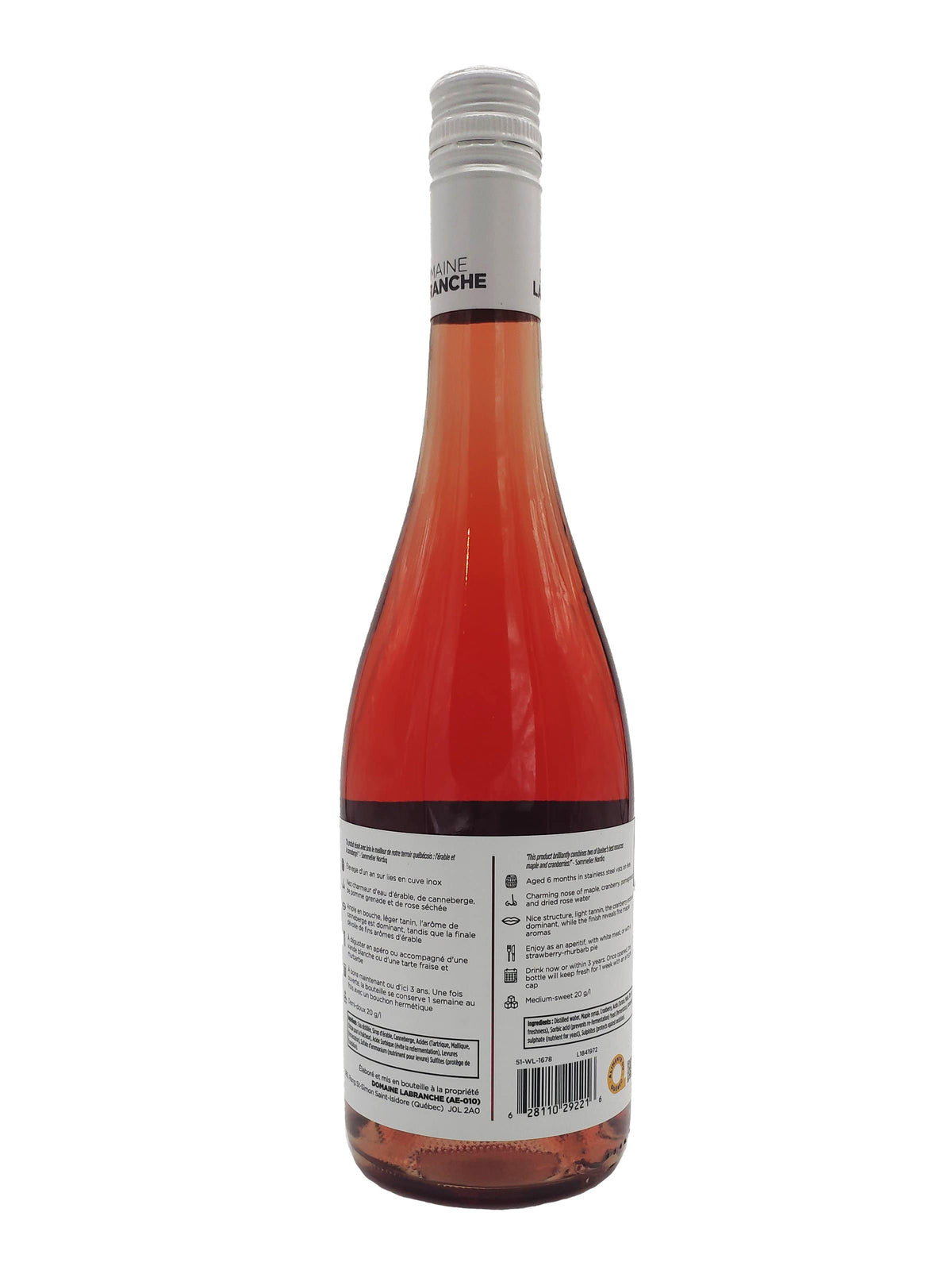 Rosé érable et canneberges - Vin rosé du Domaine Labranche